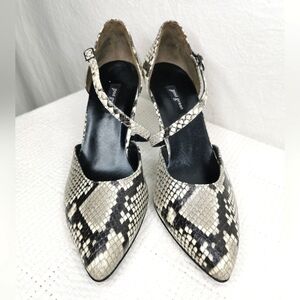 Paul Green "Valetta" python leather pumps